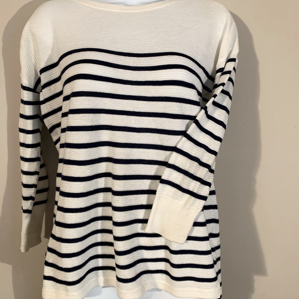 NEW - Old Navy lightweight sweater- white & navy stripe